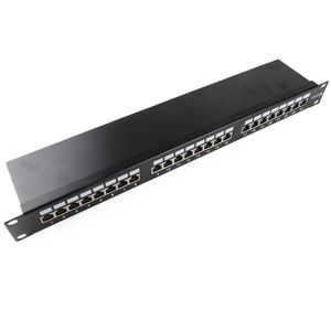Patch panel de 24 RJ45 Cat.5e FTP 1U negro