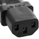 Cable eléctrico US NEMA-5-15P a IEC-60320-C13 de 0.4m negro - CL06100 - 02