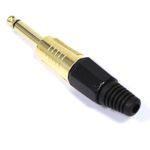 Conector de audio jack 6.3mm macho mono metal HQ dorado - XN08700 - 02