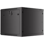 Armario Rack mural 19" 9U F600 600x600x512mm pared desmontado DIY negro Lanberg - WK36800 - 04