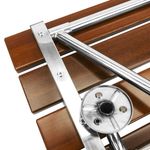 Asiento de ducha abatible. Silla plegable para ancianos de madera tropical y aluminio 900x338mm - S080400 - 08