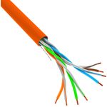 Bobina de cable de red ethernet Cat. 5e UTP CCA de 305 m rígido de color naranja LCU5-10CC-0305-O - LN15000 - 01