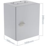 Caja de distribución eléctrica metálica con protección IP54 para fijación a pared 300x250x200mm - DF12000 - 02