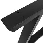 Pies rectangulares para mesita y banqueta Patas en acero blanco 480 x 60 x 420 mm 2-pack - S074300 - 07