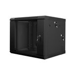 Armario Rack mural 19" 9U F600 600x600x507mm pared desmontado DIY negro Lanberg - WK34400 - 08