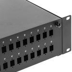 Patch Panel de fibra Óptica 2U negro de 48 SC Simplex o 48 LC duplex - FQ00700 - 09
