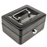 Caja fuerte portátil para dinero caudales billetes y monedas 150 x 117 x 80 mm - BY00100 - 01