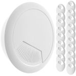 Lote de 20 pasacables redondo para encastrar en mesa de color blanco y diámetro 53 mm - KE09100 - 01