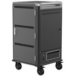 Armario de carga y transporte para 30 ordenador portátil, notebook y tablet negro desmontado - WM05100 - 01