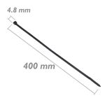 Bridas de nailon negro 100uds 400x4.8mm - BR02700 - 02