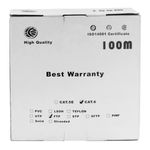 Bobina de cable de red ethernet Cat. 6a FTP de 100 m rígido de color gris - LM03500 - 04