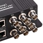 Transceptor de vídeo activo para rack 19" con 8 puertos dobles BNC a 2 puertos RJ45 o Terminal Block - SI02800 - 04