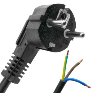 Cable de alimentación eléctrico H05VV-F 5m de enchufe schuko a bornes 3x1.50mm²