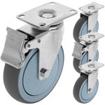 Ruedas pivotantes con freno de 12cm para armario Rack de carga y transporte Pack 4 - WM06900 - 01