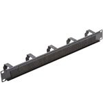Panel de gestión de cables para armario rack 19" 1U con 5 anillas y cepillo - RR01500 - 02