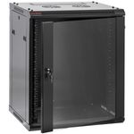 Armario rack mural 19'' 15U 600x450x770mm pared negro SOHORack GO montado - WK01500 - 01