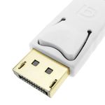 Cable Mini Displayport a Displayport 2K 4K 1080p FullHD para audio y vídeo digital 1m blanco - YQ06100 - 06