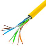 Bobina de cable de red LAN UTP Lanberg Cat. 5e 24AWG rígido amarillo 305m - LN14800 - 02