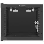 Armario Rack mural 10" 4U F310 280x310x247mm pared desmontado DIY negro Lanberg - TR18500 - 04