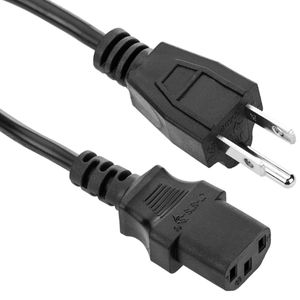 Cable eléctrico US NEMA-5-15P a IEC-60320-C13 de 0.4m negro