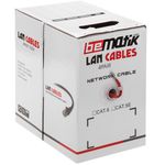 Bobina de cable de red ethernet Cat. 5e UTP CCA de 100 m rígido de color rojo - LQ00100 - 03