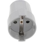 Clavija enchufe schuko recto hembra blanco - CM04500 - 06