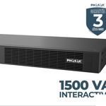 SAI PHASAK 1500VA Protekt Rack Slim 19" 1U Interactivo Senoidal Pura AVR APFC SNMP - PH 7541 - 01