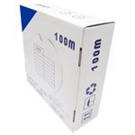 Bobina de cable de red ethernet Cat. 5e UTP CCA de 100 m rígido de color azul - LQ01100 - 01