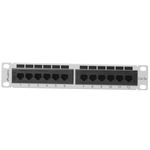 Patch panel 10" blanco de 12 RJ45 Cat.5E UTP 1U Lanberg PPU5-9012-S - RD10100 - 02