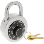 Candado de seguridad acero y combinación rotatoria con llave 50mm - LK05900 - 01