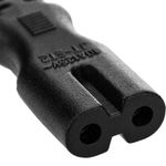 Cable eléctrico US NEMA-1-15P a IEC-60320-C7 de 1.8m negro - CL04300 - 02