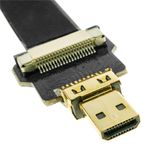Cable vídeo HDMI plano FPV 50 cm micro D-macho a micro D-macho con ángulo - HG08900 - 02