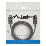 Cable Lanberg DisplayPort 1.2 macho a DisplayPort 1.2 macho 1.8m 4k negro CA-DPDP-10CC-0018-BK - DP10400 - 04