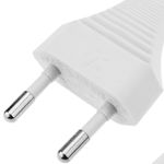 Cable de Alimentación eléctrico IEC-60320 C7 hembra a enchufe bipolar macho de 1,5m blanco - FB10000 - 06