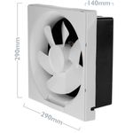 Ventilador de escape, Extractor de aire 240x240 mm sin tapa con sistema antirretorno para baño lavabo cocina trastero garaje - KH35200 - 02