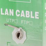 Bobina de cable de red ethernet Cat. 5e UTP de 305 m flexible de color gris - LM00400 - 04