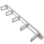 Panel guíacables para armario rack 19" 1U con 5 anillas para gestión de cables blanco - WT05100 - 04