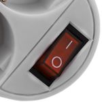 Clavija enchufe doble schuko de color blanco 250VAC con interruptor - IA08600 - 07