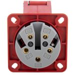 Base de enchufe industrial CETAC hembra 3P+T+N 32A 380V IP44 de superficie - YB02000 - 05