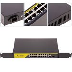 POE-Switch IEEE802.3af RACK19 (16 puertos UTP + 2 Gigabit + 1 SFP) - RA07700 - 02
