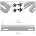Guías laterales fijas de soporte para armario rack 19 blanco 450mm - WT02200 - 02