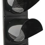 Semáforo para interior y exterior IP65 negro de 2 x 200mm de 220V con luces LED verde y roja - SM04100 - 03
