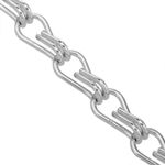 Tirador de cisterna para WC con cadena metálica y empuñadura blanca - KS16500 - 04