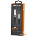 Cable USB-C macho a USB-A macho 2.0 de 1 metro negro metal Natec Prati NKA-1954 - NT40000 - 04