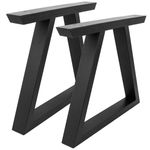 Pies rectangulares para mesita y banqueta Patas en acero blanco 480 x 60 x 420 mm 2-pack - S074300 - 06