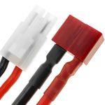 Cable T PLUG hembra a TAMIYA #1 macho de 8cm 14AWG Carga y fuente alimentación - KM05700 - 06