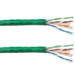 Bobina de cable de red ethernet Cat. 6 UTP CCA de 100 m rígido de color verde - LQ02300 - 06