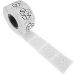Rollo bobina de 500 etiquetas adhesivas para indicar que el material es reciclable 25 x 25 mm - SD00300 - 07