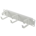 Panel pasacables para armario rack 10" blanco de 3 de anillas 1U Lanberg - RM15100 - 01