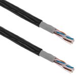 Bobina de cable de red ethernet Cat. 6 UTP de 100 m rígido de color negro para exterior - LM09300 - 04
